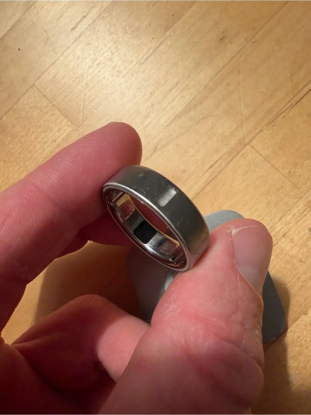 Oura Ring 4 brushed silver size 15